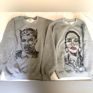 King Akeem and Sade Adu Textured Sweatshirts sz. S/M